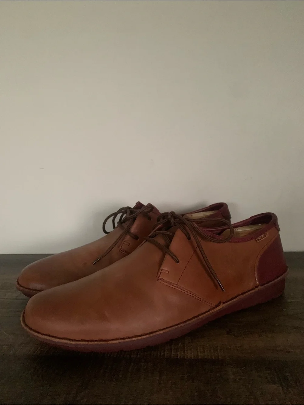 Pikolinos Palamos Shoes Mens 11-11.5 Brown Leather Lace Up Oxford Casual Lace Up